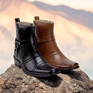Amazon.com | Jazame Men's Cowboy Boots 39093 Western Style